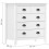 VidaXL vidaXL Solid Wood Pine Sideboard Hill White 79x40x80 cm Storage Organiser 7