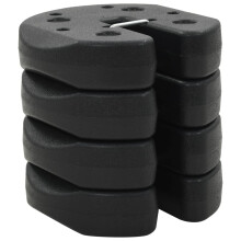 vidaXL 4x Gazebo Weight Plates Black 220x50mm Concrete Party Tent Accessory