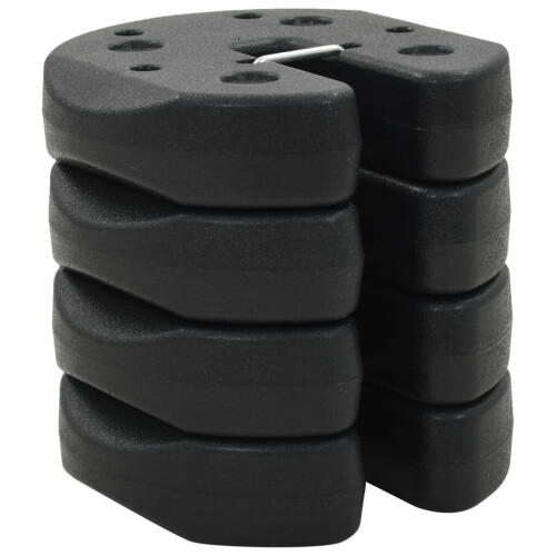 vidaXL 4x Gazebo Weight Plates Black 220x50mm Concrete Party Tent Accessory