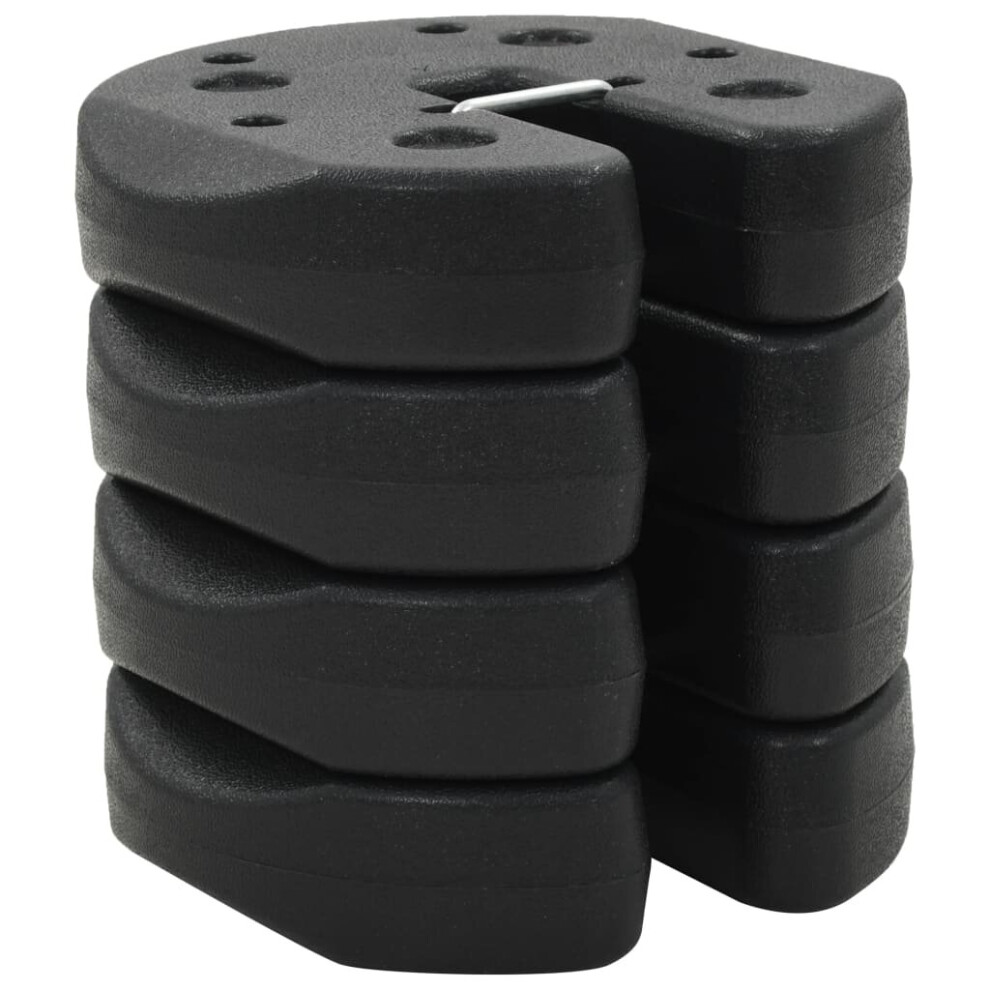vidaXL 4x Gazebo Weight Plates Black 220x50mm Concrete Party Tent Accessory