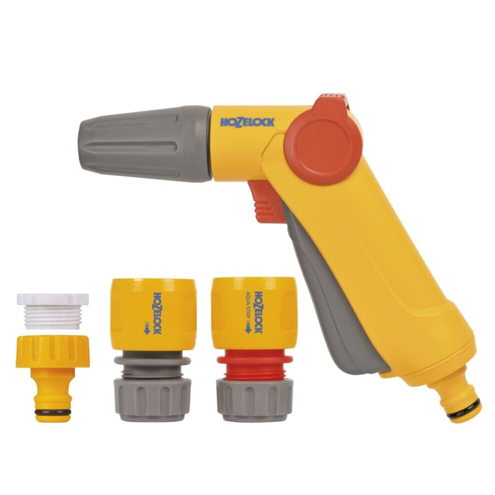Hozelock Spray Gun with Starter Set Jet Spray Garden Outdoor Sprinkler Head