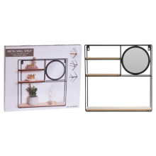 H&S Collection Wall Rack with Mirror 40x10x40 cm Wall Rack Floating Shelf
