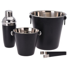 Excellent Houseware Barware Set 4 Piece Stainless Steel Matte Black Kitchen