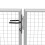 vidaXL Gartentor verzinkter Stahl 400 x 100 cm Silber 3