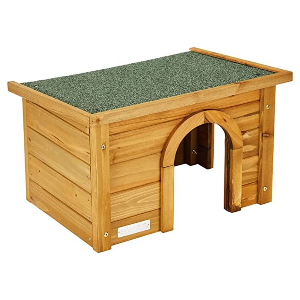 Kerbl Rodent Cabin 45x32x27 cm Wood Glazed Small Animal House Rodent House