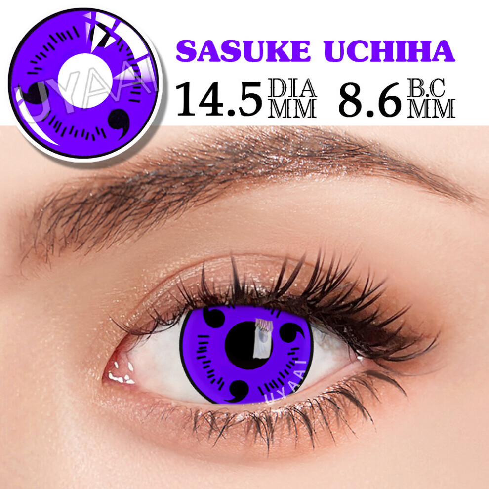 (Sasuke Uchiha) NEW'C Halloween Cosplay Purple Contact Lenses