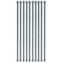 vidaXL 10x Garden Posts 1m Metal Green Fencing Plant Supports Spikes Stakes