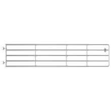 vidaXL 5-Rohre-Weidetor Stahl (150-400)90 cm Silbern
