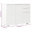 VidaXL vidaXL Sideboard High Gloss White Storage Drawer Hallway Entryway Cabinet 5