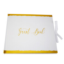 Wedding Guest Book Dipped In Gold Memory Message Keepsake 32 Page Gift
