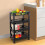 4 Shelf Caddy Tier Food Fruit Veg Storage Bathroom Kitchen Rack Trolley Baskets 4