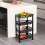 4 Shelf Caddy Tier Food Fruit Veg Storage Bathroom Kitchen Rack Trolley Baskets 5