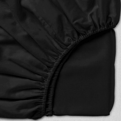 (BLACK, KING) Extra Deep 25CM Fitted Bed Sheet All Size UK 2