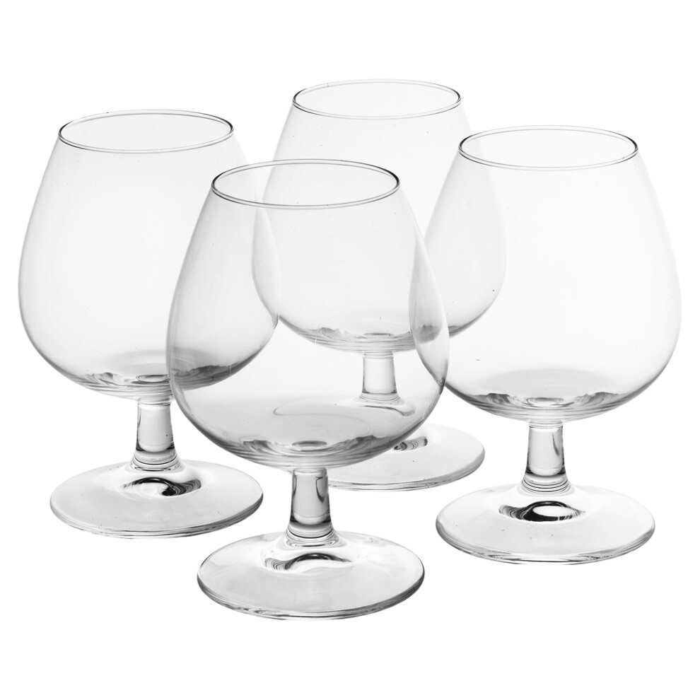 Bourbon Glass Set of 4 Cognac Brandy Drinking Tumblers Cups Glasses