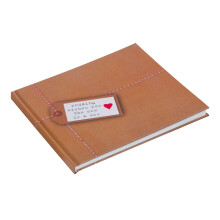 Wedding Guest Book Just My Type Brown Kraft Pattern Memory Keepsake