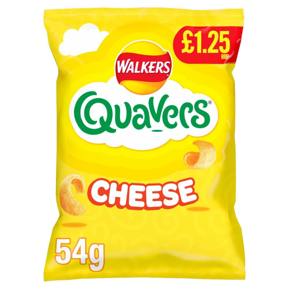 Walkers Quavers Cheese Snacks Crisps 54g (Pack of 15)