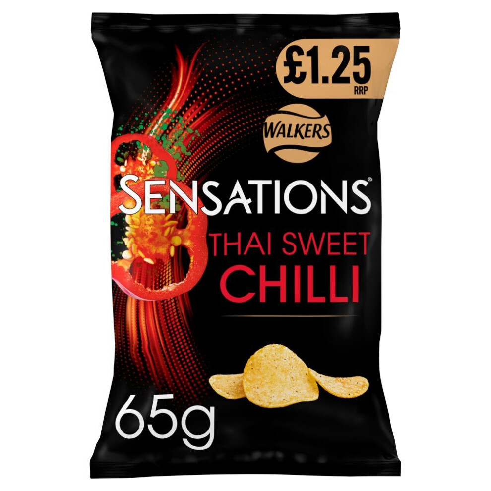 Walkers Sensations Thai Sweet Chilli Crisps 65G (Pack Of 15)