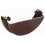 FLOPLAST 112mm Half Round Gutter External Stop End - Brown 1