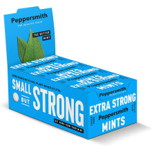 Peppersmith Extra-Strong Eucalyptus 100% Xylitol-Sweetened Multipack Mints, Sugar-Free and Good for Teeth — 12 x 15g Packs