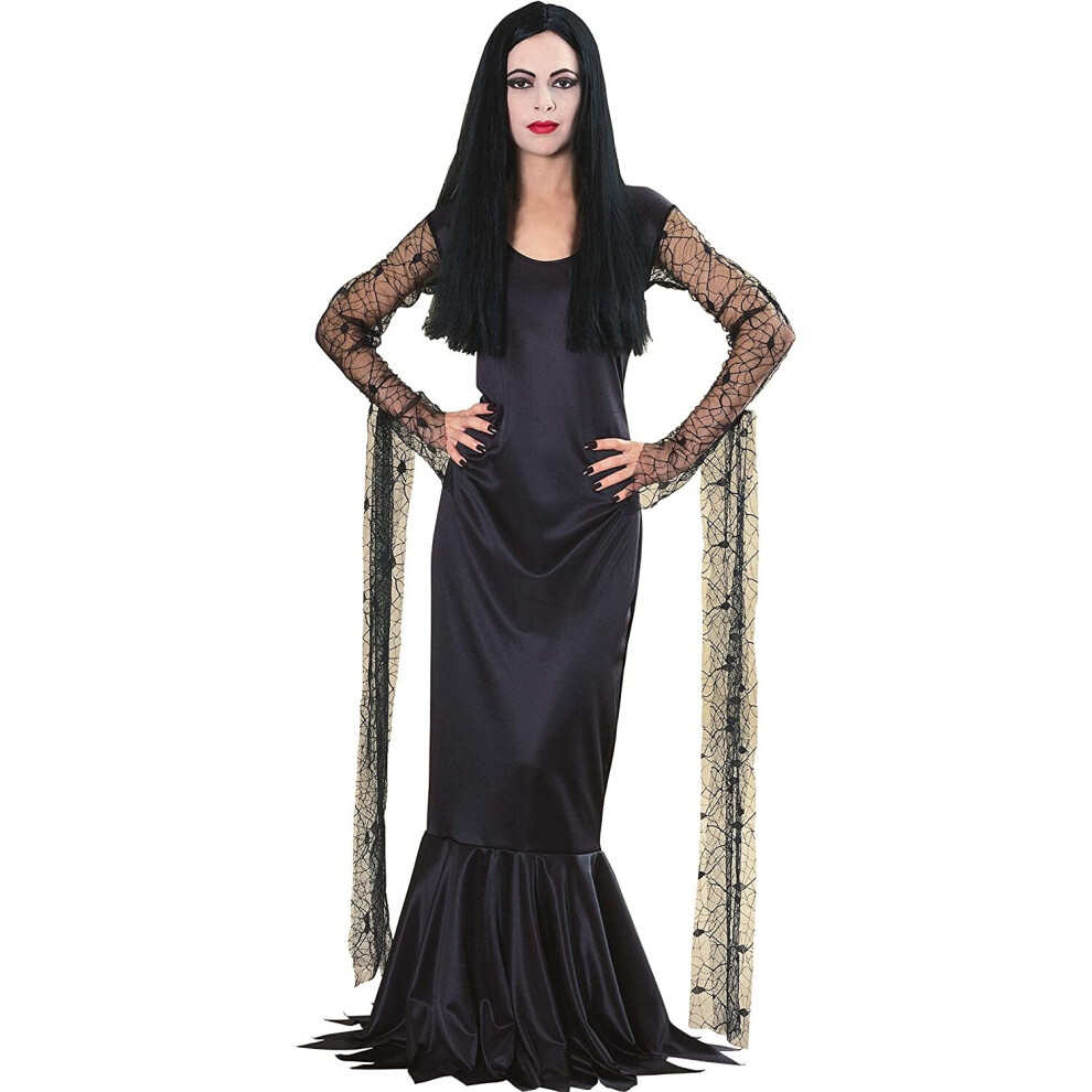 Rubies Rubie's 082686155267 Official Morticia Fancy Dress, Adult's, Large Black