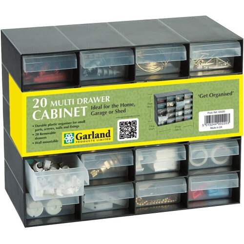 20 Multi Drawer Plastic Storage Cabinet for Home Garage or Shed