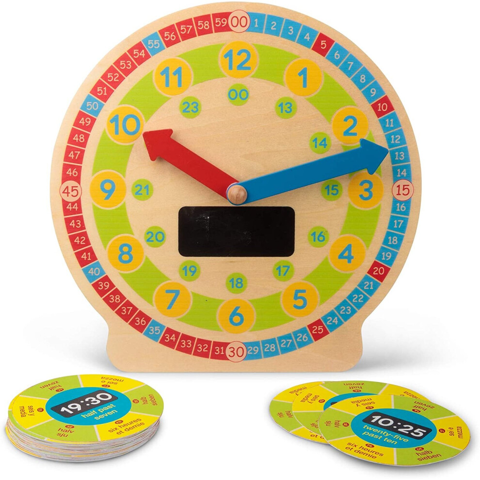 Tobar Wooden Play and Learn Educational Clock and Game