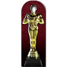 Star Cutouts Cut Out of Award Statue Stand-in