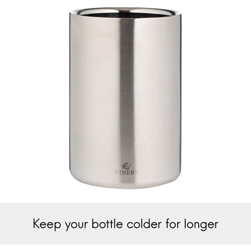 Viners Viners Barware Wine Cooler Double Wall Silver 1.3L, Stainless Steel 1