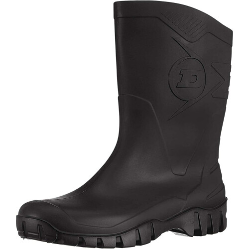 Dunlop Dunlop DEE Half Length Black Wellingtons Size