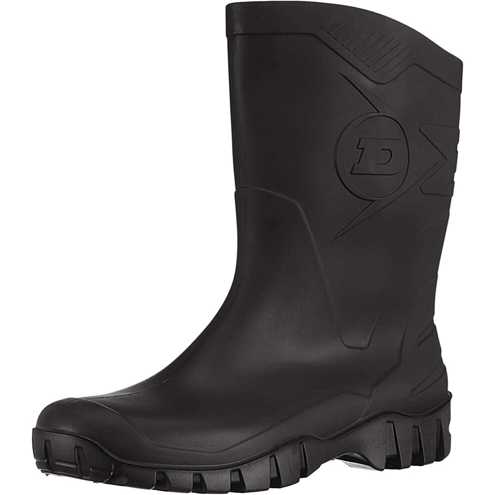 Dunlop DEE Half Length Black Wellingtons Size