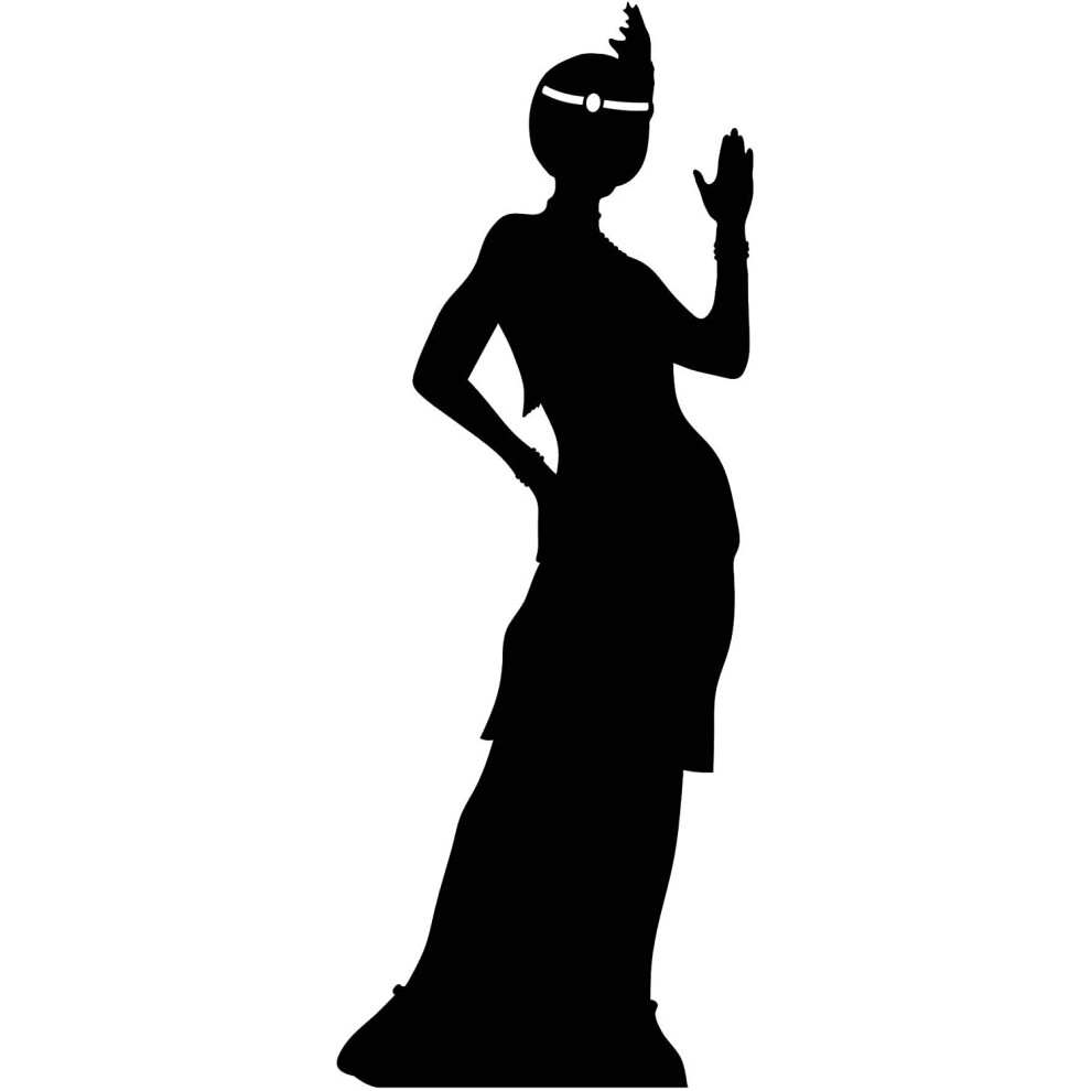 Star Cutouts Cut Out of Flapper Girl Silhouette