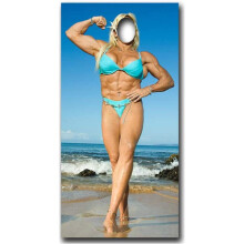 Star Cutouts Cut Out of Muscle Woman Stand-in