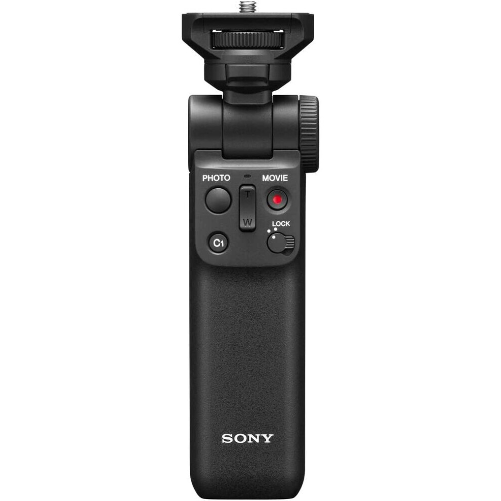 Sony GP-VPT2BT Handgrip (for Selfies and Vlogging, Can Also be Used As a Tripod, Compatible with Select Alpha and Cyber-Shot Cameras from Sony) Black