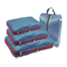 (Navy blue) Compressible Travel Storage Clothes Shoe Organizer