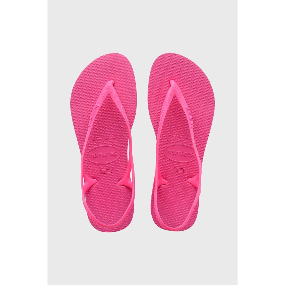 (35/36 - UK3/4) HAVAIANAS sunny bright vibrant pink slingback Women's flip flops