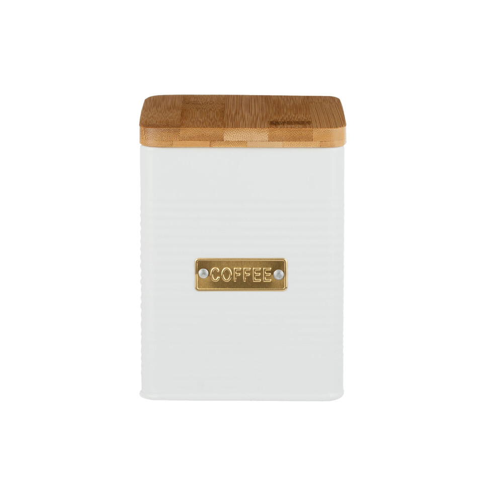Typhoon (Coffee) Otto Square Drinks Tea/Coffee/Sugar Storage Canister - White