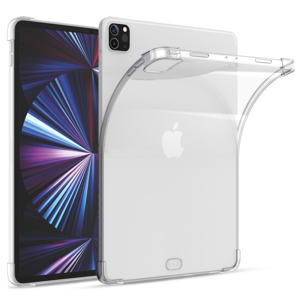 Transparent Protective Slim Silicone Cover Case For Apple iPad Pro (12.9) (2018-2021)