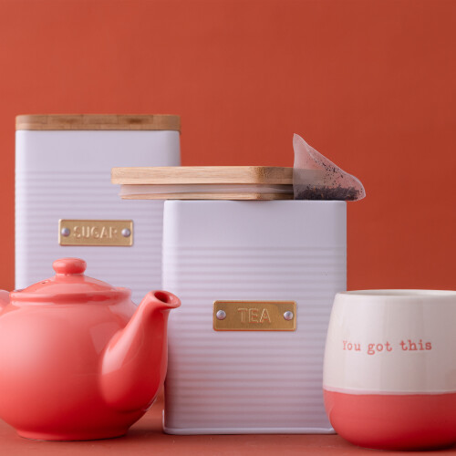 Typhoon (Sugar) Typhoon Otto Square Drinks Tea/Coffee/Sugar Storage Canister - White 2