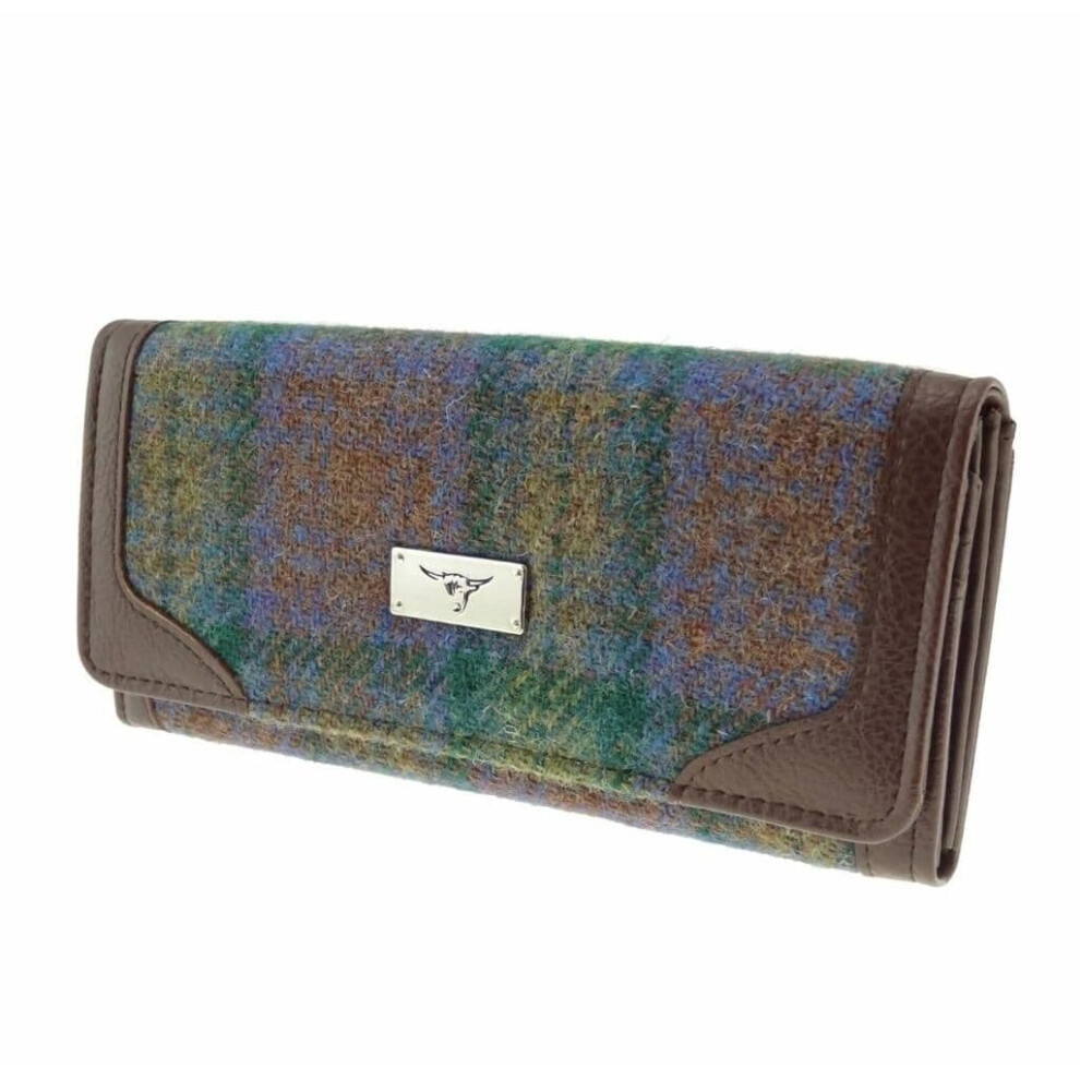 Glen Appin Of Scotland Women's Harris Tweed Long Purse In Skye Tartan Lb2000-Col94
