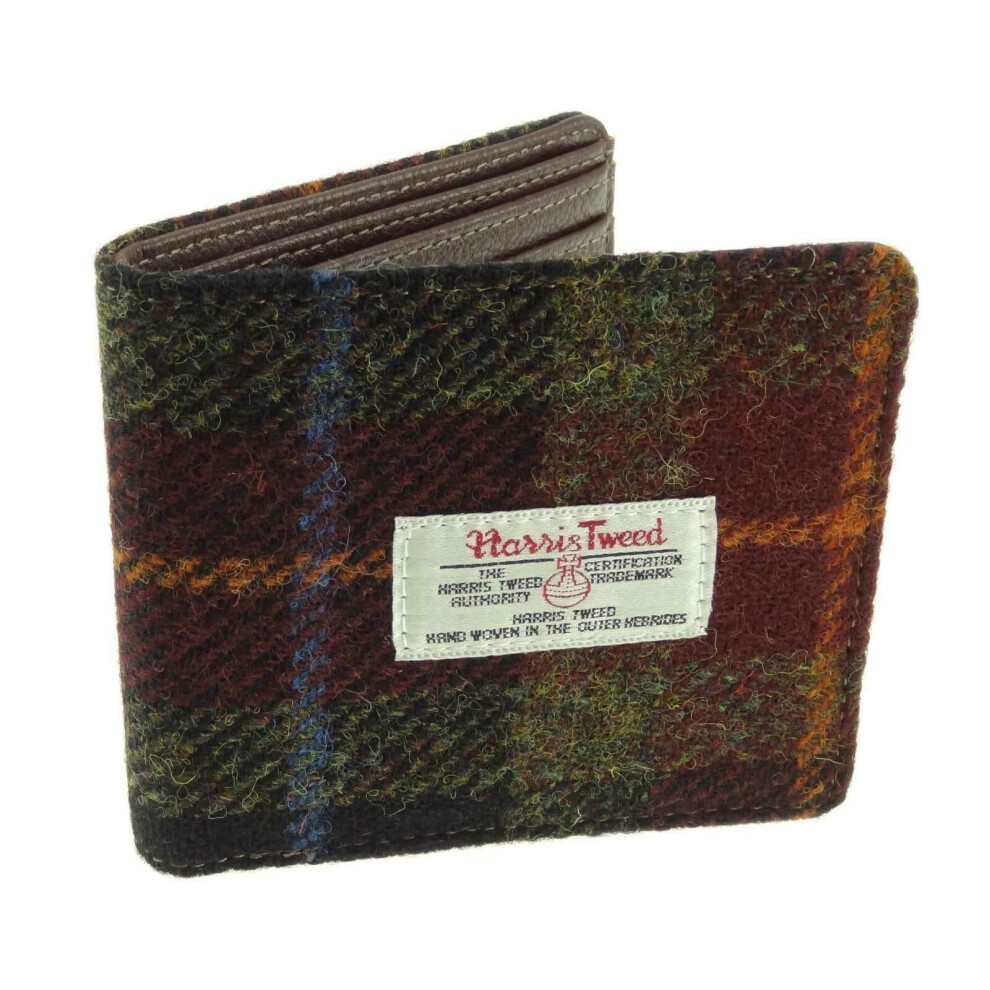 Harris Tweed 'Mull' Gents Wallet in Rust Check LB2007-COL59