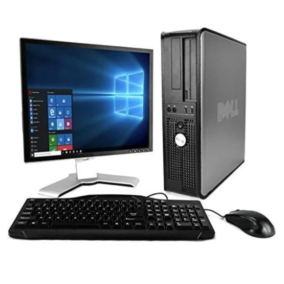 FCS DELL Desktop PC Computer 19" Monitor Bundle with Windows 10 Dual Core 8GB 240GB