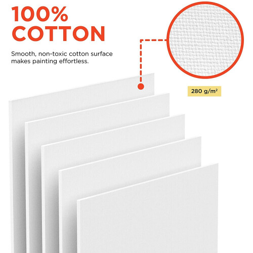 3pk 29cm X 42cm Blank Canvas Panel Baumwolle Ente Gesso Primed Boards 1