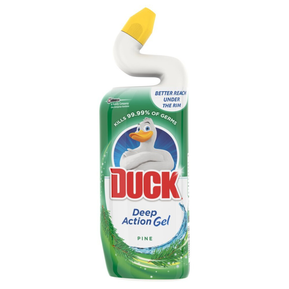 Duck Deep Action Gel Toilet Liquid Cleaner Pine 750ml (Pack of 8)