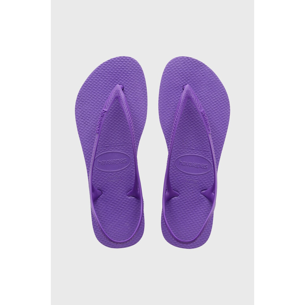 (39/40 - UK 6-7) HAVAIANAS sunny bright vibrant purple slingback Women's flip flops