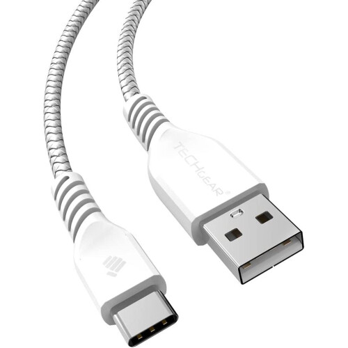 Techgear TECHGEAR STRONG High Durability Braided USB C Charging & Data Sync Cable (6.5ft/2M) for Samsung Tab S6 Lite, Tab A7 10.4", Tab A8, Tab S8 Plus etc