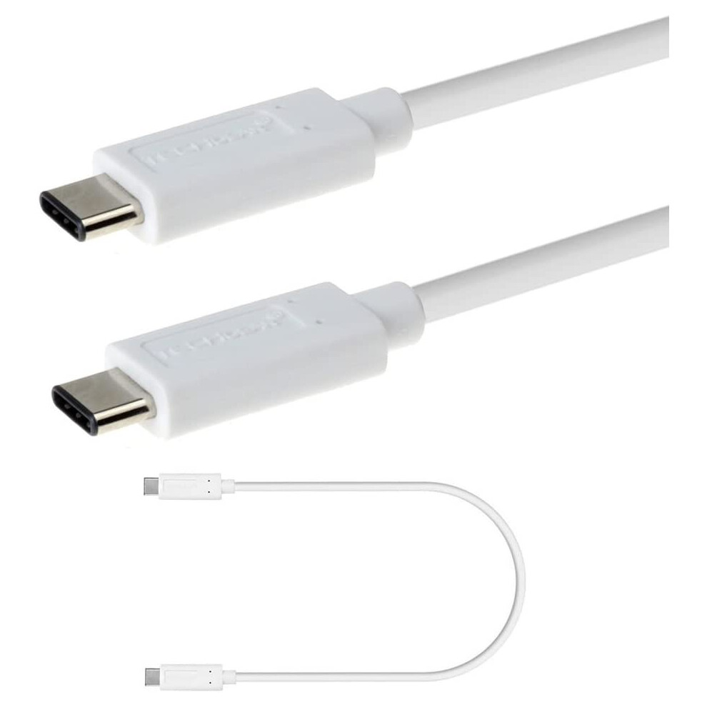 TECHGEAR USB 3.1 USB-C to USB-C Cable (1ft/30cm) for Samsung Note 9 8, S8 S9, Sony Xperia XZ3, XA2, Google Pixel 7, Huawei, Mate 20 etc Fast cable