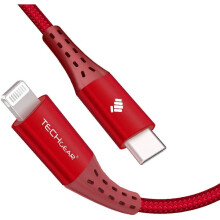 TECHGEAR USB C to Lightning Cable [1M Apple MFi Certified] Strong Braided Lead for iPhone 14/13/12/11/Pro/Max/Mini/X, iPad 10.2", iPad 10 2022