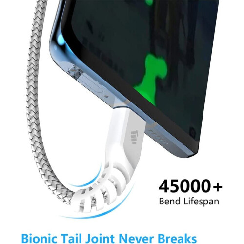Techgear TECHGEAR STRONG High Durability Braided USB C Charging & Data Sync Cable (6.5ft/2M) for Samsung Tab S6 Lite, Tab A7 10.4", Tab A8, Tab S8 Plus etc 2