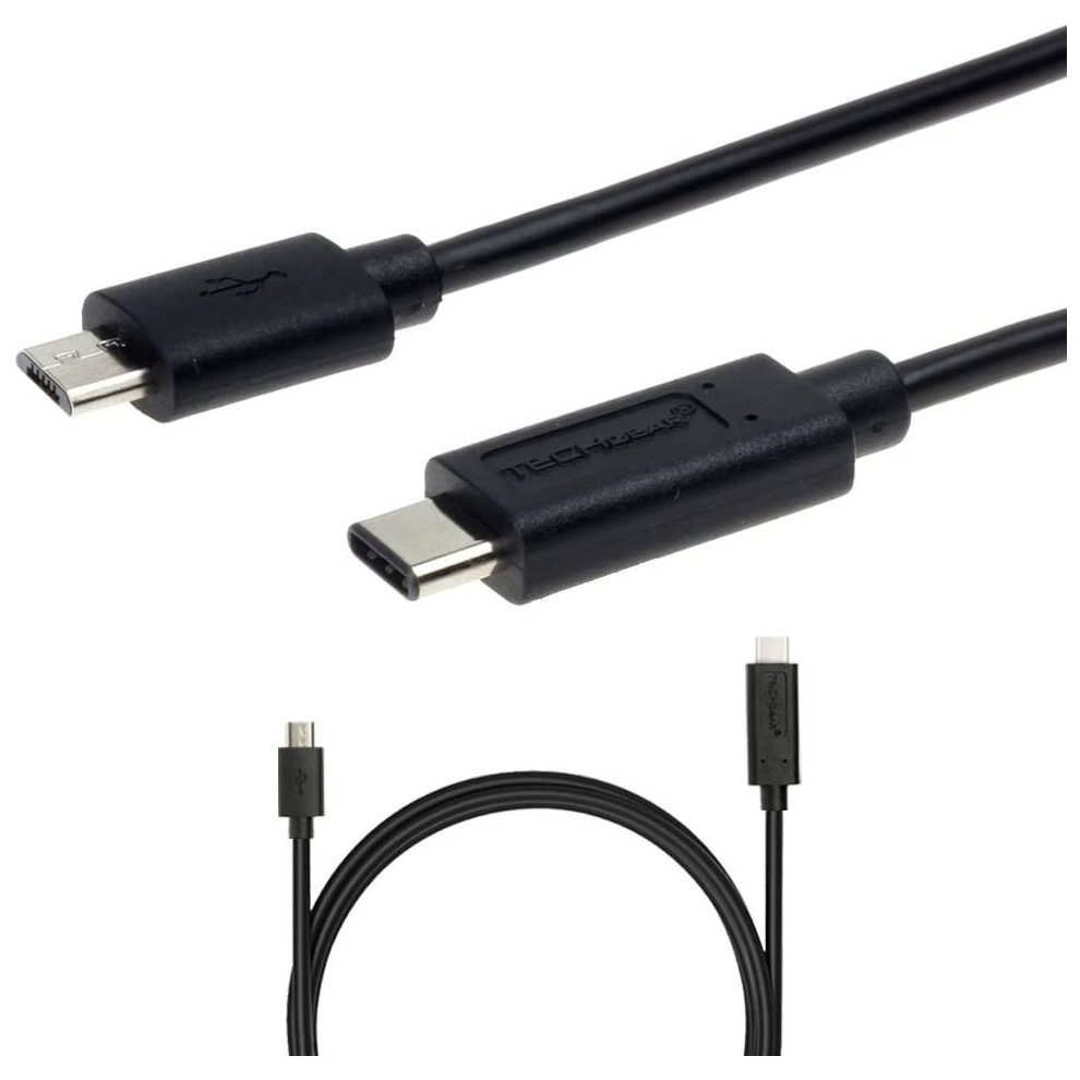 TECHGEAR USB Type C (male) to Micro USB (male) Cable Lead Compatible with USB Type C Devices Including the new MacBook, ChromeBook Pixel More - 2m