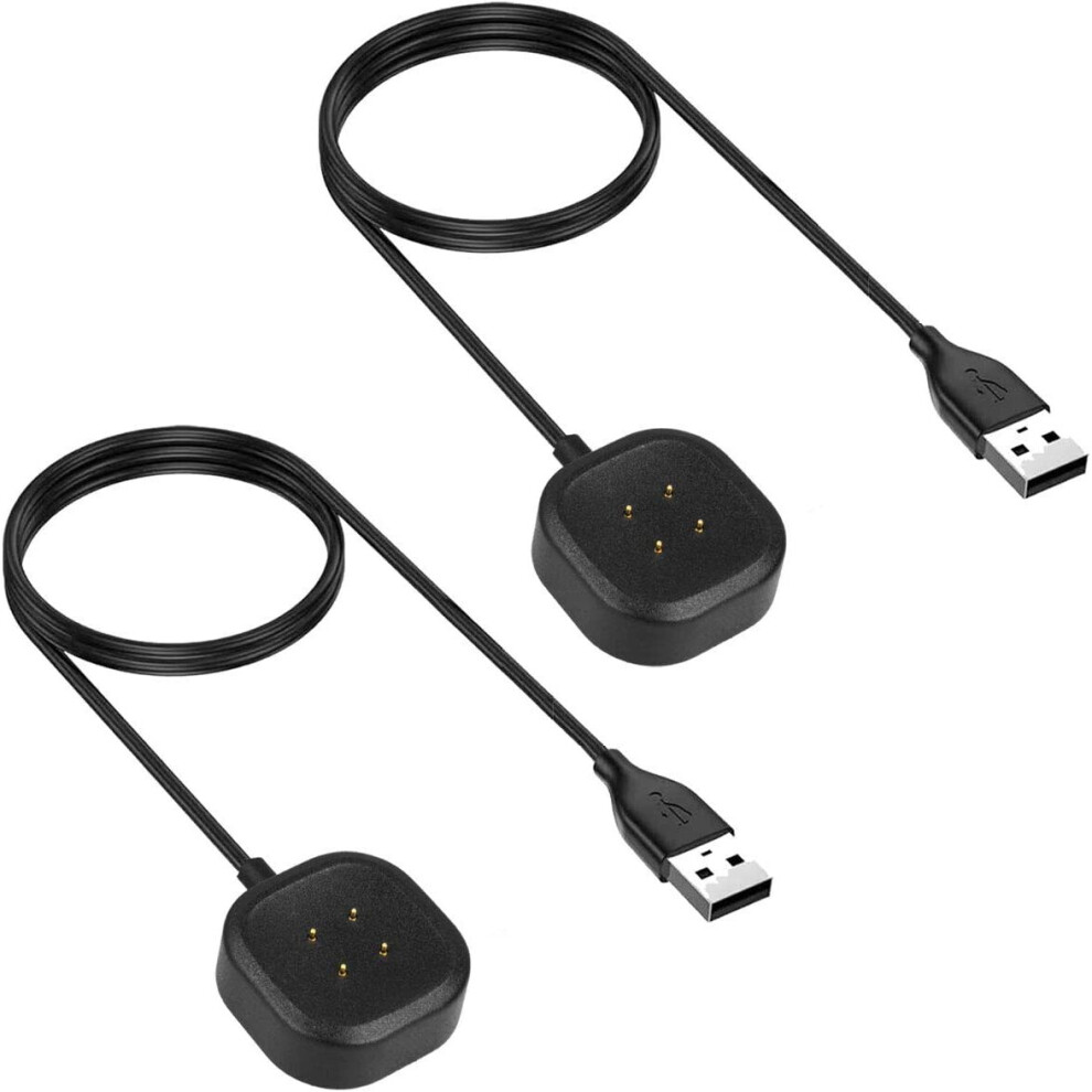 Techgear 2-Pack Replacement Usb Charging Dock For Fitbit Versa 3/Versa 4/Sense/Sense 2 - Usb Charging Cradle